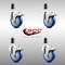 Service Caster 4 Inch 316SS Blue Poly Swivel 1-1/4 Inch Expanding Stem Caster Set Lock Brake SCC-SS316TTLEX20S414-PPUB-BLUE-114-4 - alternate 4